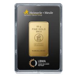 Lingot d’Or 50g – Heimerle und Meule (LBMA)